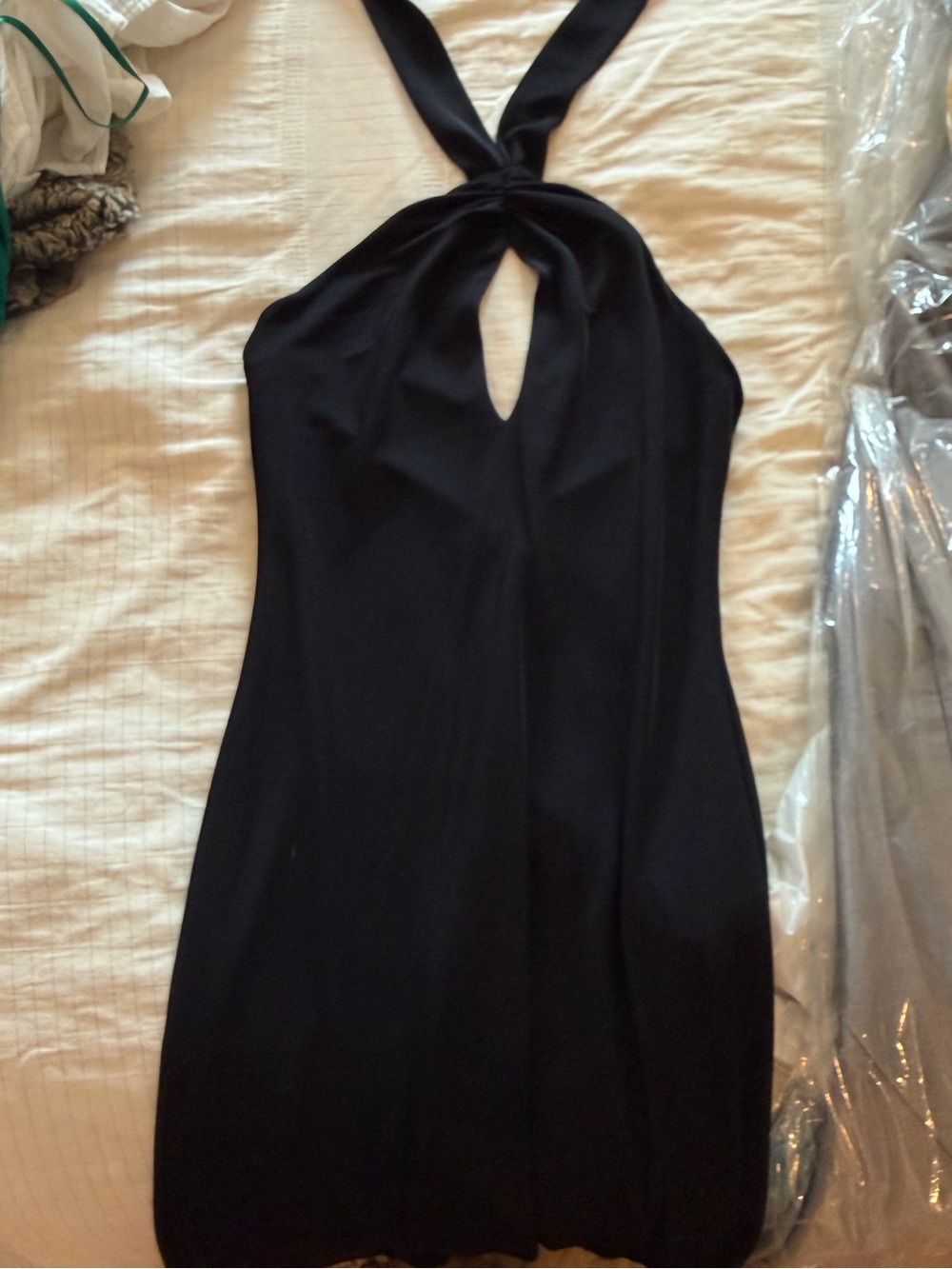 Mon Cheri Black Halter Evening Dress